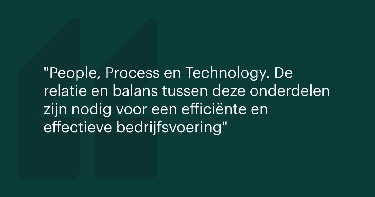 Quote: People Process en Technology